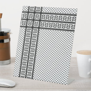 Signe De Table Symbole Keffiyeh de la Palestine Motif de résistan