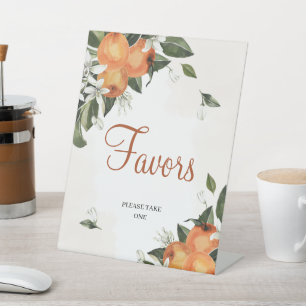 Signe De Table Symbole Lilies & Orange Floral Douche Favors