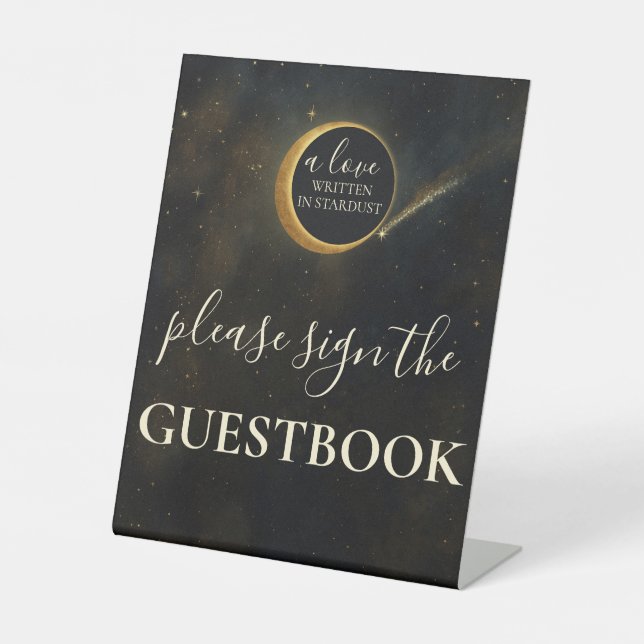 Signe De Table SYMBOLE Mariage Céleste Eclipse Golden Stardust (Recto)