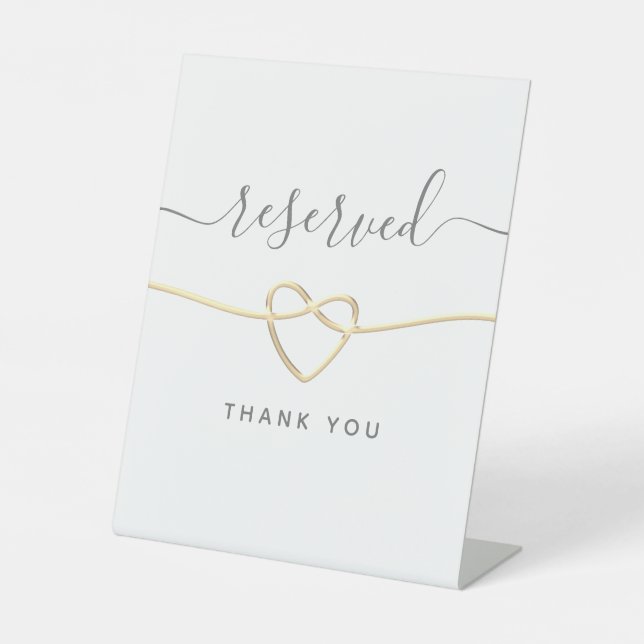 Signe De Table Symbole Mariage de calligraphie moderne (Recto)