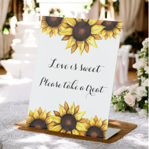 Signe De Table Symbole Mariage de Tournesol Love