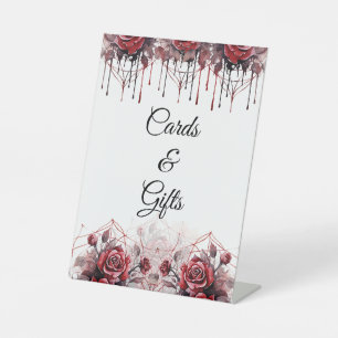 Signe De Table SYMBOLE Mariage D'Halloween Floral Gothique