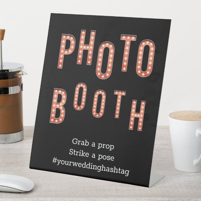 Signe De Table Symbole mariage Photo Booth Theatre Lights (In SItu)
