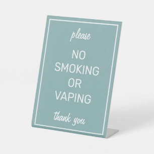 Signe De Table Symbole moderne Basic Turquoise No Smoking Tablett