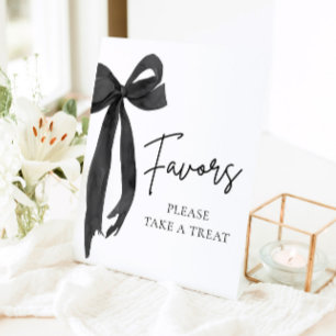 Signe De Table Symbole moderne Black Bow Graduation Party Faveurs