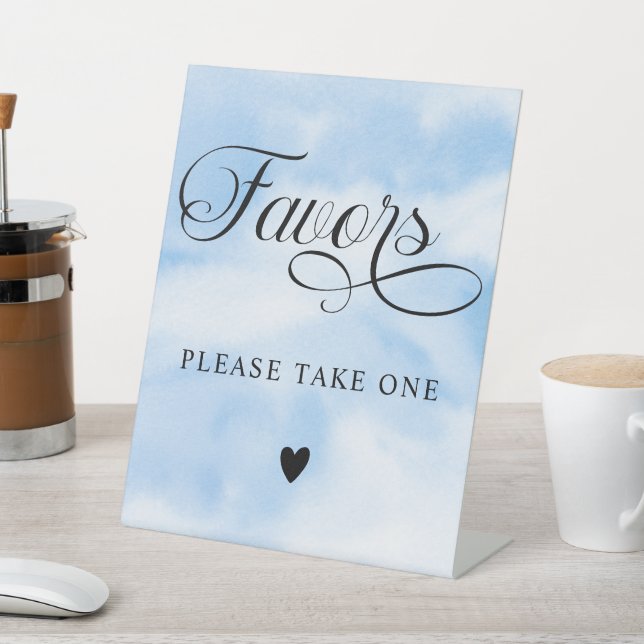 Signe De Table Symbole moderne Blue Cloud Neuf Baby showers Faveu (In SItu)