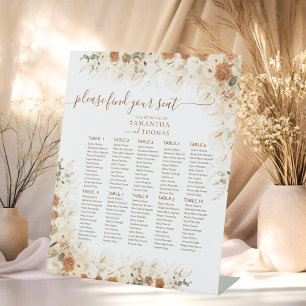 Signe De Table Symbole moderne Boho Mariage de automne Siege Grap