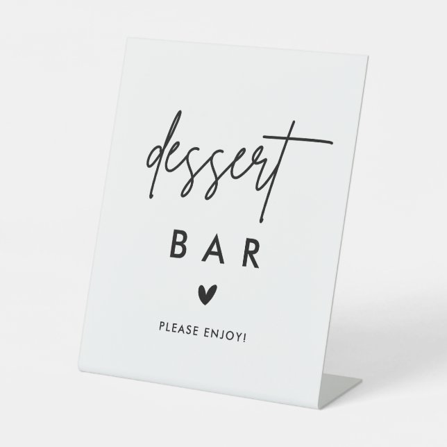 Signe De Table Symbole moderne du bar-dessert Mariage (Recto)