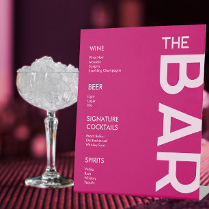 Signe De Table Symbole moderne et gras de la barre magenta