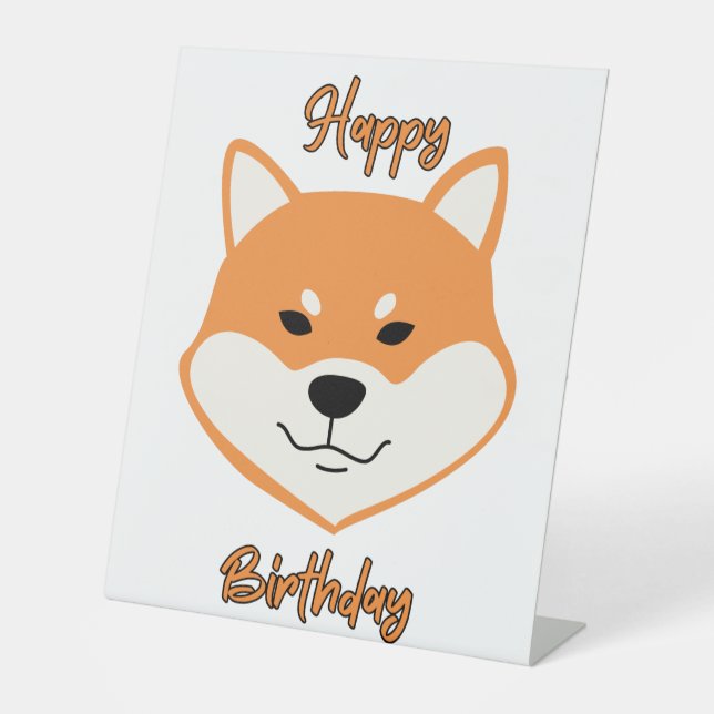 Signe De Table Symbole original de Shiba Inu (Recto)