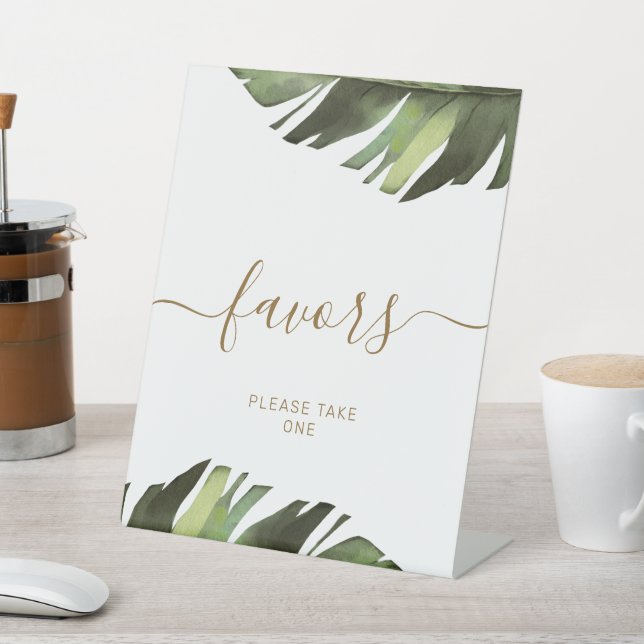 Signe De Table Symbole Palm Tropical Floral Douche Faveurs (In SItu)