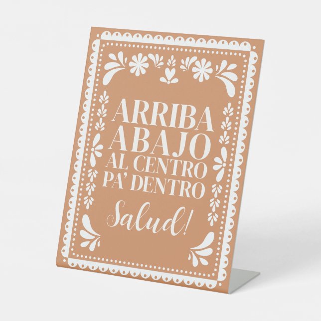 Signe De Table Symbole Papado Picado Bar Mexicain Fiesta (Recto)