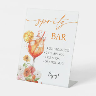 Signe De Table Symbole Pedestal Aperol Spritz Bar
