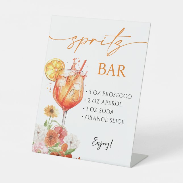 Signe De Table Symbole Pedestal Aperol Spritz Bar (Recto)