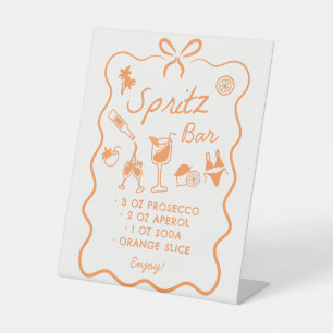 Signe De Table Symbole Pedestal Aperol Spritz Bar