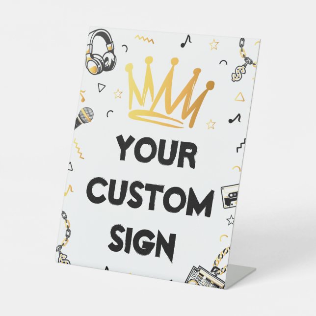 Signe De Table Symbole Personnalisé D'Un Parti, Le Grand (Recto)