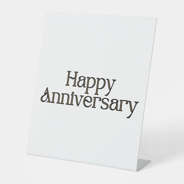 Signe De Table SYMBOLE PIÉTAIRE DU Joyeux ANNIVERSAIRE (Recto)