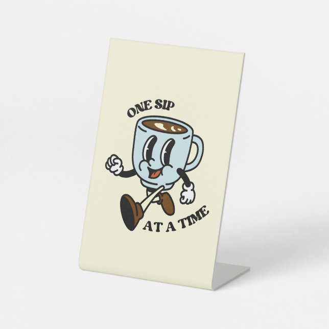 Signe De Table SYMBOLE RÉtro DE COURSE DE CAFÉ (Recto)