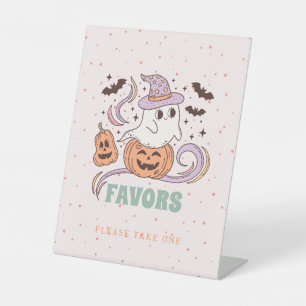 Signe De Table Symbole Retro Ghost Halloween Fête d'anniversaire 