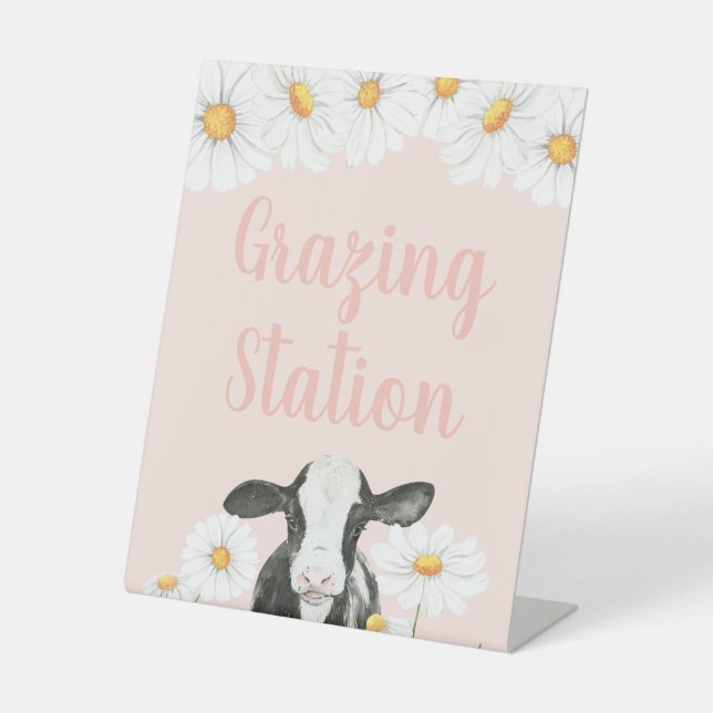 Signe De Table Symbole Saint-Cow Daisy rose Anniversaire (Recto)