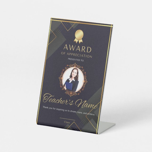 Signe De Table Symbole spécial de la Journée de l'enseignant (Recto)