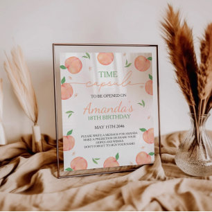 Signe De Table Symbole Sweet As Peach Birthday Heure Capsule