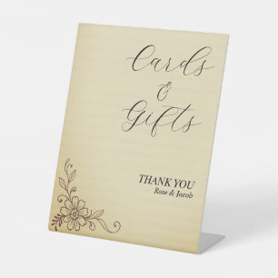 Signe De Table Symbole vintage de mariage du album de mariage et
