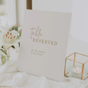 Signe De Table Symbole Vintage Gold Table Moderne Chic Réservé