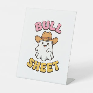 Signe De Table T-shirt drôle vintage cow-boy fantôme mignon Bull