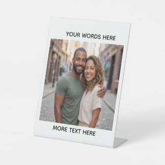 Signe De Table T-Shirt Personnalisé avec Photo & Texte Personnali