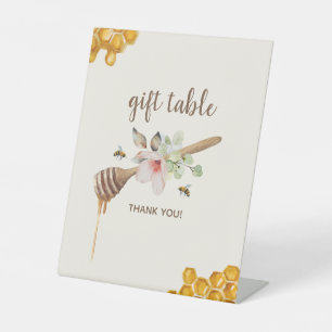 Signe De Table Table cadeau Baby shower de miel floral