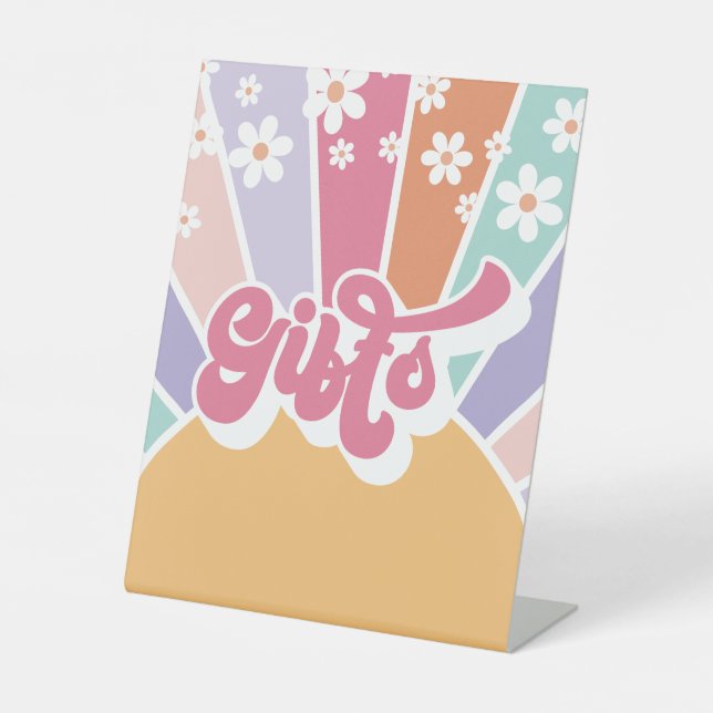 Signe De Table Table cadeau d'anniversaire Retro Sunshine (Recto)