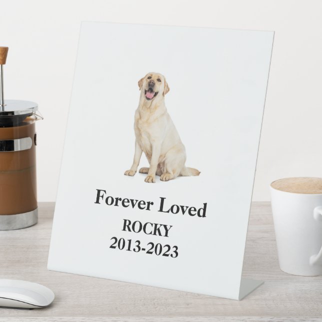 Signe De Table Table Carte photo PERSONNALISÉE Perte d'animal de  (In SItu)