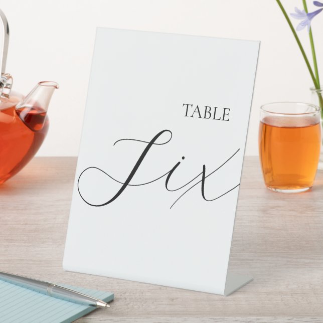 Signe De Table Table Classique Numéro Six  (In SItu)