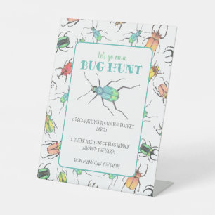 Signe De Table Table d'activité Bug Hunt Party