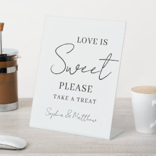 Signe De Table Table de dessert de Mariage de script manuscrit