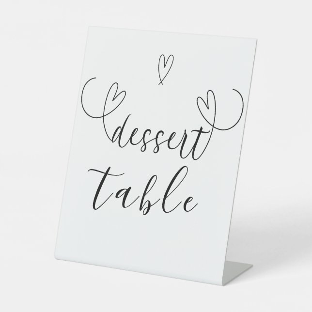 Signe De Table Table de dessert de mariage noir et blanc Modern H (Recto)
