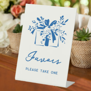 Signe De Table Table de Mariage aux Faveurs Bleu Français Fantais