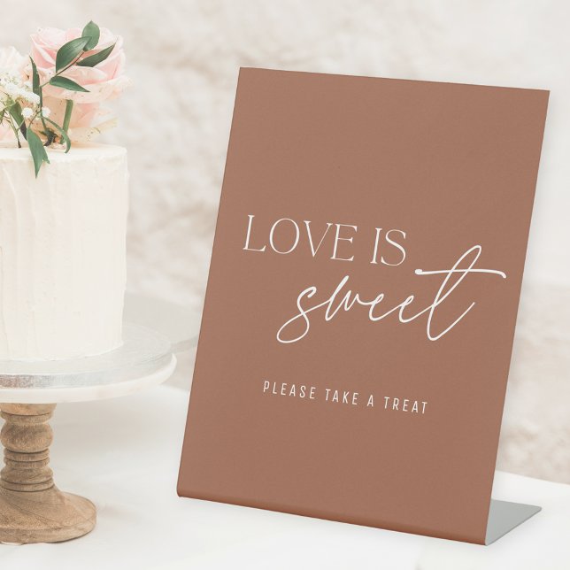 Signe De Table Table de mariage moderne en terre cuite Love is Sw (Créateur téléchargé)