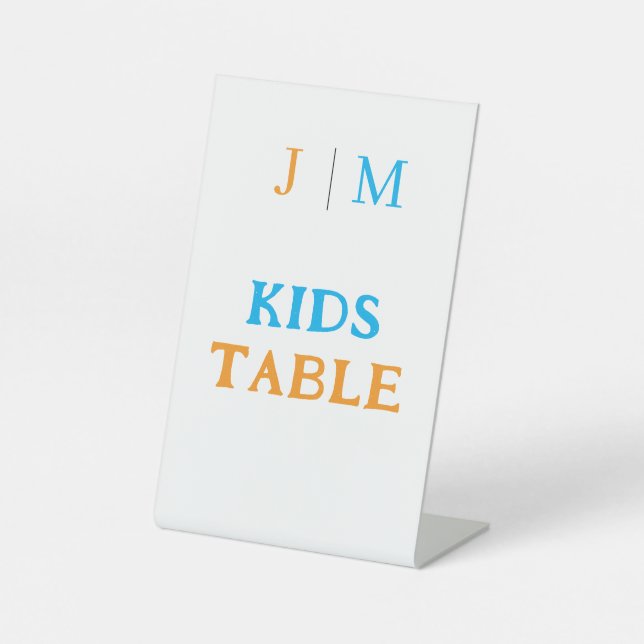 Signe De Table Table de mariage pour enfants drôles (Recto)