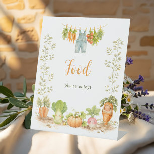 Signe De Table Table de nourriture aquarelle légume jardin petite