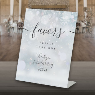 Signe De Table Table de script noir favorise l'hiver