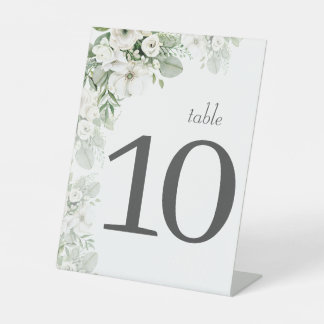 Signe De Table Table mariage couleur vert foncé rose aquarelle