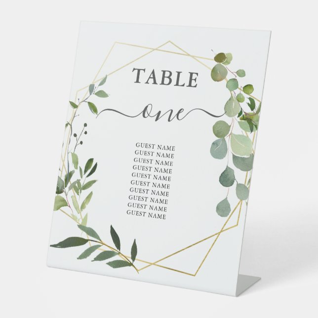 Signe De Table Table mariage de verdure (Recto)