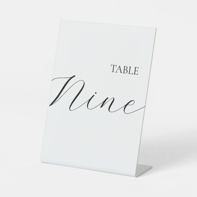 Signe De Table Table Numéro Neuf  (Recto)