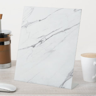 Signe De Table Table simple en marbre blanc moderne