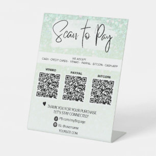 Signe De Table *~* Tableau de PAIEMENT QR Tablette de signalisati