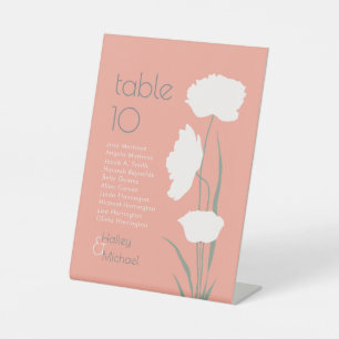 Signe De Table Tableau de sièges de corail moderne