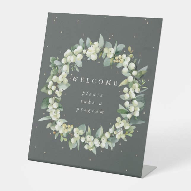 Signe De Table Tableau du programme de bienvenue aux Berneberges  (Recto)