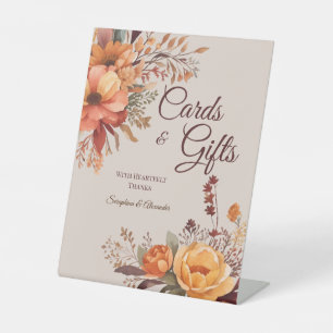 Signe De Table Tabletop de mariage floral rustique aquarelle d'au